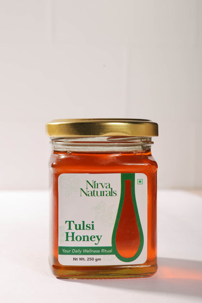 Nirva Naturals Tulsi Honey | Natural Tulsi Flower Honey | No Added Sugar | No Additives | 250 g